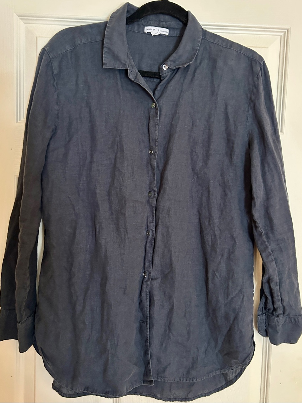 James Perse lightweight linen shirt in navy, women’s S or JP 1